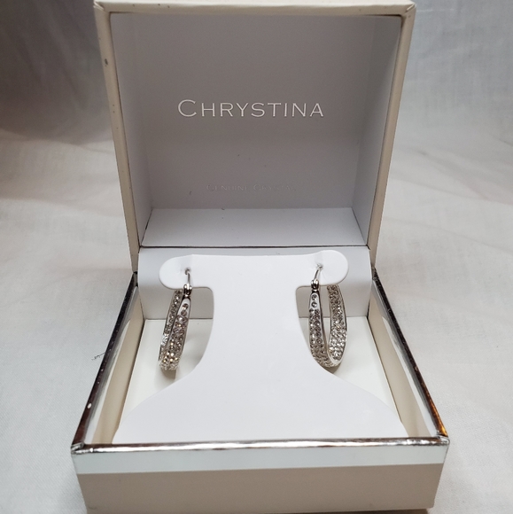 Chrystina Jewelry New Chrystina Inside Out Hoop Earrings Poshmark